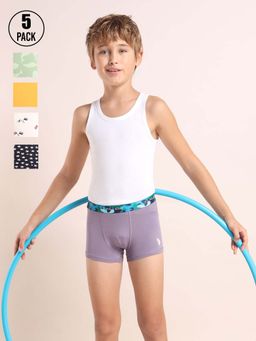 U.S. POLO ASSN. - Printed Multi-Color Cotton Trunks (Pack of 5)