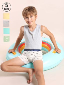 U.S. POLO ASSN. - Printed Multi-Color Cotton Trunks (Pack of 5)