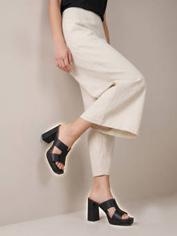 SOLE TO SOUL - Classic Smart Casual Cushioned Block Sandals Heels