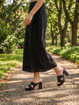 SOLE TO SOUL - Classic Smart Casual Cushioned Block Sandals Heels