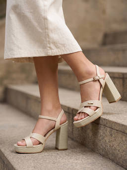 SOLE TO SOUL - Comfortable Cushioned Block Party Sandals Heels