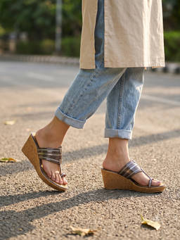 SOLE TO SOUL - Stylish Smart Casual Wedges Heels With Comfort Sole