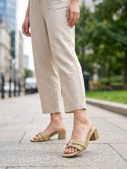 SOLE TO SOUL - Classic Smart Casual Cushioned Block Sandals Heels