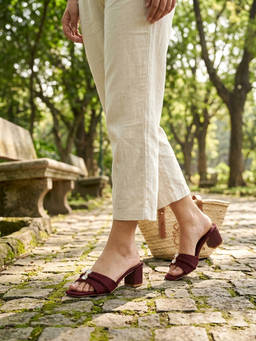 SOLE TO SOUL - Classic Smart Casual Cushioned Block Sandals Heels