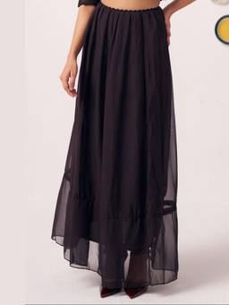 Western Era - Aaira Black Maxi Skirt