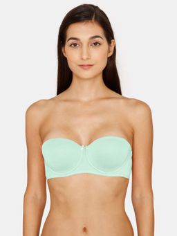 Zivame - Beautiful Basics Padded Wired Medium Coverage Strapless Bra - Green Ash
