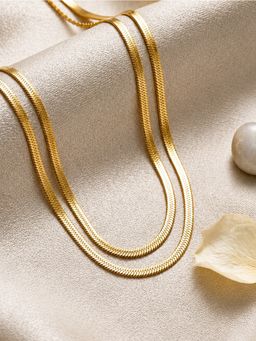 ARTKLIM - Classic Herringbone Chain Anti-Tarnish Necklace