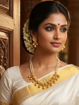 I Jewels - Traditional Ghungroo Temple Antique Gold Adjustable Jewellery Set