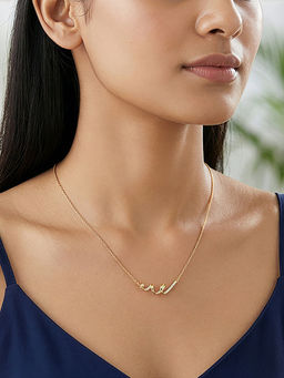 GIVA - Golden Serpent Pulse Necklace