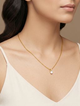 GIVA - Golden Theda Blossom Pearl Necklace