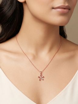 GIVA - Rose Gold Fleur Bloom Necklace