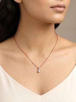 GIVA - Rose Gold Velvet Aura Necklace