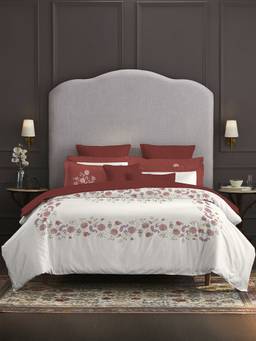 MYTRIDENT - 400Tc Rumi Cotton Double Bed King Size Bedsheet with Pillow Covers