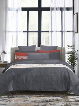 MYTRIDENT - 300 Tc Medina Mosaic Double Bed King Size Bedsheet with Pillow Covers
