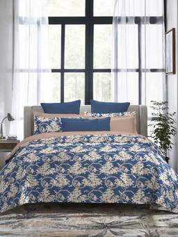 MYTRIDENT - 300 Tc Silhouette Double Bed King Size Bedsheet with Pillow Covers