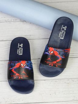 toothless - Marvel Spiderman Kids Boys Navy Sliders