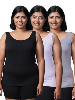 Adira - Plus Size Inner Tank Style Camisole with Wide Shoulder Multi-Color (Pack of 3)