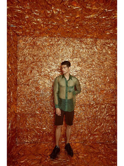 Nirmooha - Brown Solid Barmuda Shorts