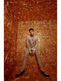 Nirmooha - Beige Solid Shirt with Pant