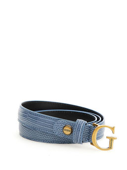 Guess - Women Textured Blue Belt
