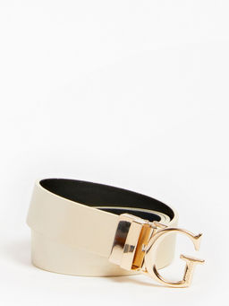 Guess - Women Solid Reversible Beige Belt