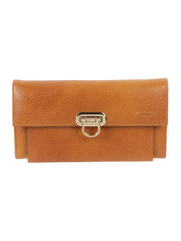 Metro - Tan Solid Leather Wallet