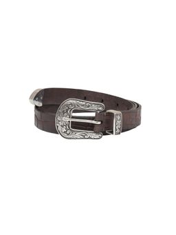 Aditi Wasan - Dark Brown Cowboy Leather Womens Belt