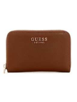 Guess - Brown Solid Amorette Zip-Around Wallet