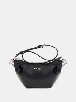 Guess - Black Solid Amorette Top Zip Shoulder Bag