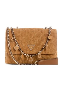 Guess - Brown Quilted Giully Crossbody Bag