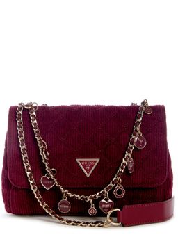 Guess - Red Quilted Giully Crossbody Bag