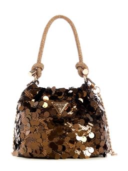 Guess - Bronze Embellished Holiday Shine Top Handle Pouch
