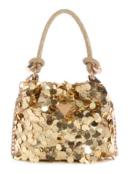 Guess - Gold Embellished Holiday Shine Top Handle Pouch