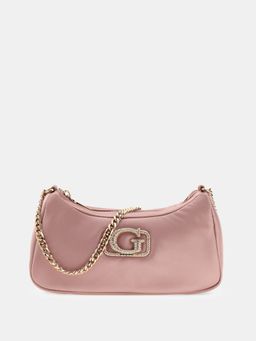 Guess - Pink Solid Prue Mini Top Zip Shoulder Bag