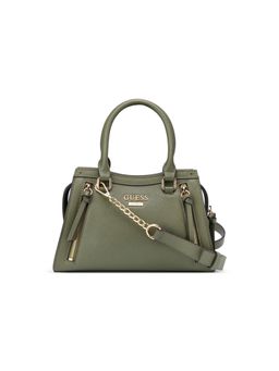 Guess - Olive Solid Wrenley Small Satchel Bag with Detachable Strap