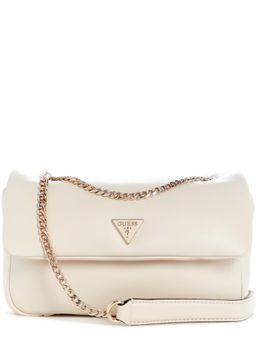 Guess - Beige Solid Sunetra Convertible Crossbody Bag