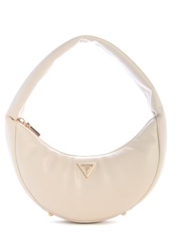 Guess - Beige Solid Sunetra Mini Hobo Handbag