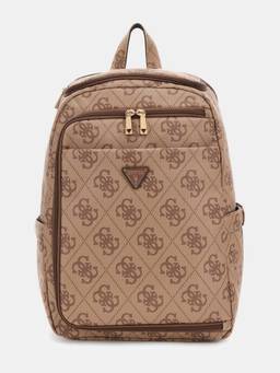Guess - Brown Printed Berta U-Zip Backpack