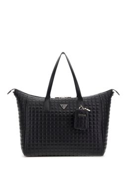 Guess - Black Quilted Nadira Carry On Tote Bag with Pouch