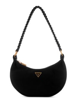 Guess - Black Solid Amita Hobo Handbag