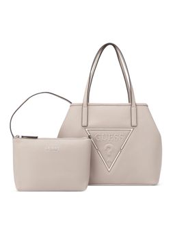 Guess - Pink Solid Portini Trap Tote Bag with Pouch