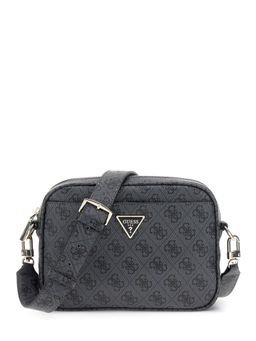 Guess - Charcoal Grey Printed Meridian Crossbody Bag with Detachable Strap