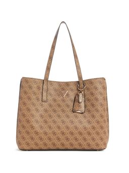 Guess - Brown Printed Meridian Girlfriend Tote Bag