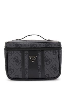 Guess - Charcoal Grey Printed Erenia Toiletry Bag