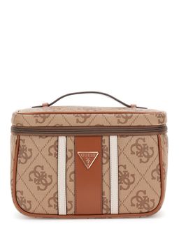 Guess - Beige Printed Erenia Toiletry Bag
