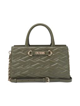 Guess - Olive Quilted Briella Satchel Bag with Detachable Strap