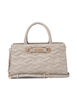 Guess - Taupe Quilted Briella Satchel Bag with Detachable Strap