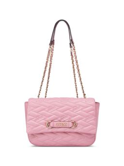 Guess - Pink Quilted Briella Flap Crossbody Bag