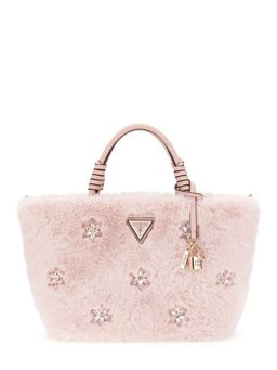 Guess - Pink Embellished Shaida Tote Bag with Detachable Strap