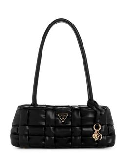 Guess - Black Textured Marion Shoulder Bag